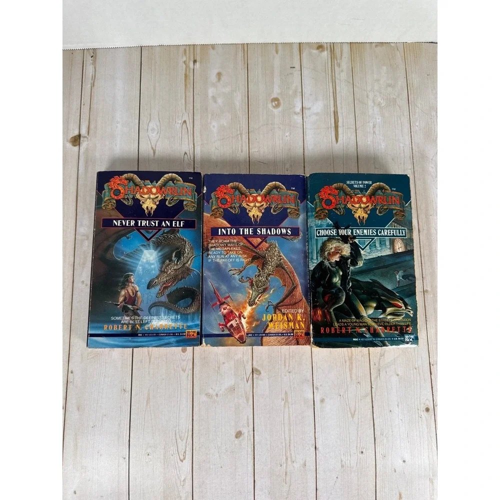 Shadowrun 3 Book Set Never Trust an Elf Into the Shadows Choose Your Enemies